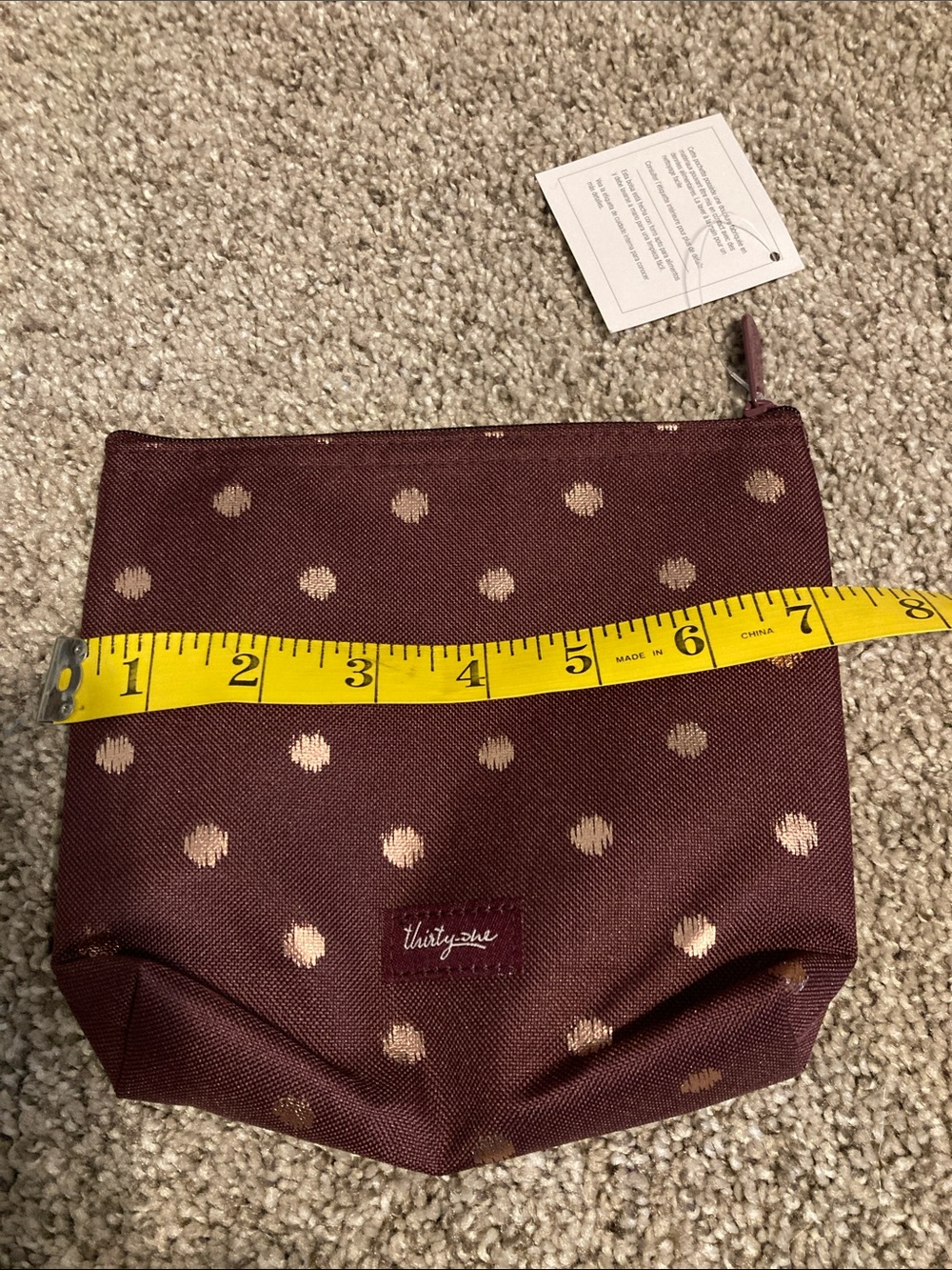 thirty-one Twinkling Plum Snack & Go Pouch - Plum with Light Pink Dots - Picture 5 of 8